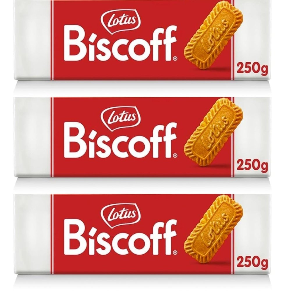Lotus Biscof Biscuit | Belgian Speculoos | Caramelized Biscuit Cookies | 250g Each Pack of 3 (Imported)