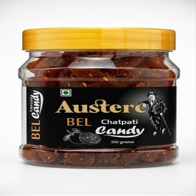 Austere Bel Chatpati Candy, Sweet and Spicy Wood Apple Flavored Traditional Indian Candy, 250 Grams