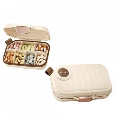 CARTZILLA Pill Medicine Organizer Storage Box with 7 Compartments - Made of Food Grade Cereal Fiber, Moisture Proof, BPA free Wheat Straw Material, Pocket, Purse, Daily Pill Case, Ideal for Travel, Portable Medicine Vitamin Holder Container (MEDIUM,