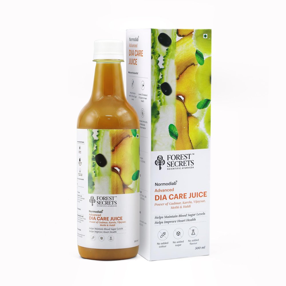 Forest Secrets Normobiab Advanced Herbal Juice | Ayurvedic Blend with Amla, Karela, Gudmar, Haldi, Tulsi, Jamun & Giloy | Daily Wellness & Traditional Herbal Support  500ml