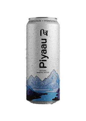 Piyaau Natural Mineral Water Can | Hydrate for a Cause | Clean, Safe & Refreshing Hydration 24 Pack 24 x 500ml