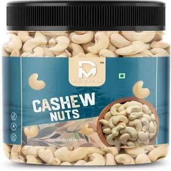 DIVINE MEALS Whole Cashews |Kaju Nuts Grade W320 | Plant Based Protein | Gluten-Free | Nutty Flavor | Healthy Snack | Rich Delicious Taste (1Kg)