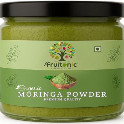 AFruitonic A Healthy Choice 100% Organic Moringa Powder 100g | Moringa Leaves Powder | From Pure Moringa Leaves | Gives Natural Energy & Nutrients | Drumstick Leaf Powder | Immunity Booster