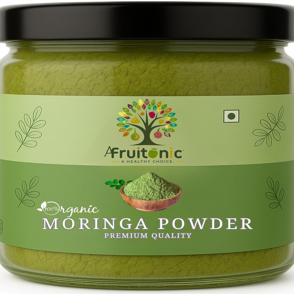 AFruitonic A Healthy Choice 100% Organic Moringa Powder 100g | Moringa Leaves Powder | From Pure Moringa Leaves | Gives Natural Energy & Nutrients | Drumstick Leaf Powder | Immunity Booster