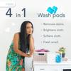 ANAJI 4 IN 1 Dissolvable Magic Laundry Pods for 30 Washes | Tough Stain Fighter for Top & Front Load Machines | Floral Aroma | Eco-Friendly | 1 Pod = 1 Wash for 5-7kg Loads (pack of 30) view 4
