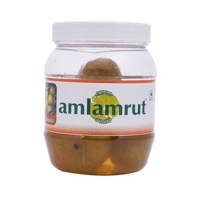 Amlamrut Amla Murabba Natural Indian Gooseberry Sweet Preserve | Rich in Vitamin C | Traditional Ayurvedic Recipe | Healthy Digestive Snack | No Artificial Preservatives | 500g Each (Pack of 3)