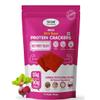 NIHKAN Beetroot Protein Thin Crackers | 100% Baked Chips Healthy Snack | Gluten Free High Protein Crisps | No Palm Oil, No Preservatives, Fibre Rich & All Natural -100g view 1