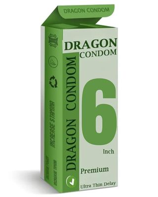 Big Extra Size Dragon 6 inch for Man Size | Extra Time| long-lasting | ultra thin premium | (PACK OF 1)