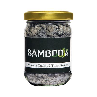 Bambooja Salt Crystal Nine X Time Rosted Pure & Natural Rich Bamboo Salt, Antioxidant Properties, Alkaline50 Gram