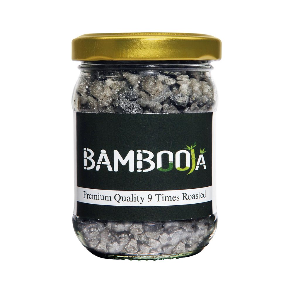 Bambooja Salt Crystal Nine X Time Rosted Pure & Natural Rich Bamboo Salt, Antioxidant Properties, Alkaline50 Gram
