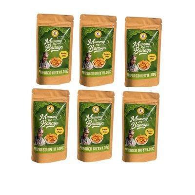 Mummy Ne Banaya Homemade Banana Chips | Traditional South Indian Snack | Prepared with Love | Crispy & Tasty Tea-Time Snack | 100% Natural, Preservative-Free 70GM (Pack of 6)