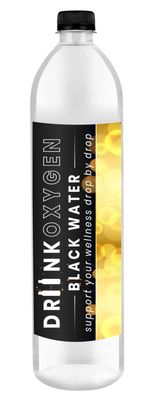 DRIINKOXYGEN Black Water 1L | Premium Alkaline Ionized Water with High pH | Hydrating Wellness Drink | Detox Support, Energy Boost & Better Hydration | Natural Trace Minerals Added | 1Litre Each Bottle(6 Litre)