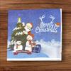 Christmas Holiday Printed Paper Napkins, Festive Snowman and Santa Design, 3-Ply Napkin (25 Pulls Per Pack, 33x33 cm)- Napkins for Daily Use, Dining, Parties, Events and Festive Occasions view 1