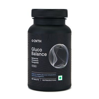 CNTH Gluco Balance | Berberine HCl 250 mg - ALA, Cinnamon, Chromium & Magnesium | Metabolic Support for Glucose Control & Energy | 60 Tablets (30-day)