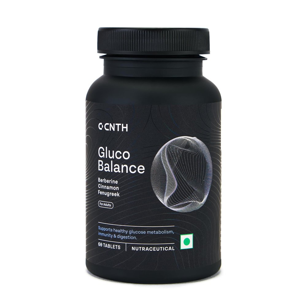 CNTH Gluco Balance | Berberine HCl 250 mg - ALA, Cinnamon, Chromium & Magnesium | Metabolic Support for Glucose Control & Energy | 60 Tablets (30-day)
