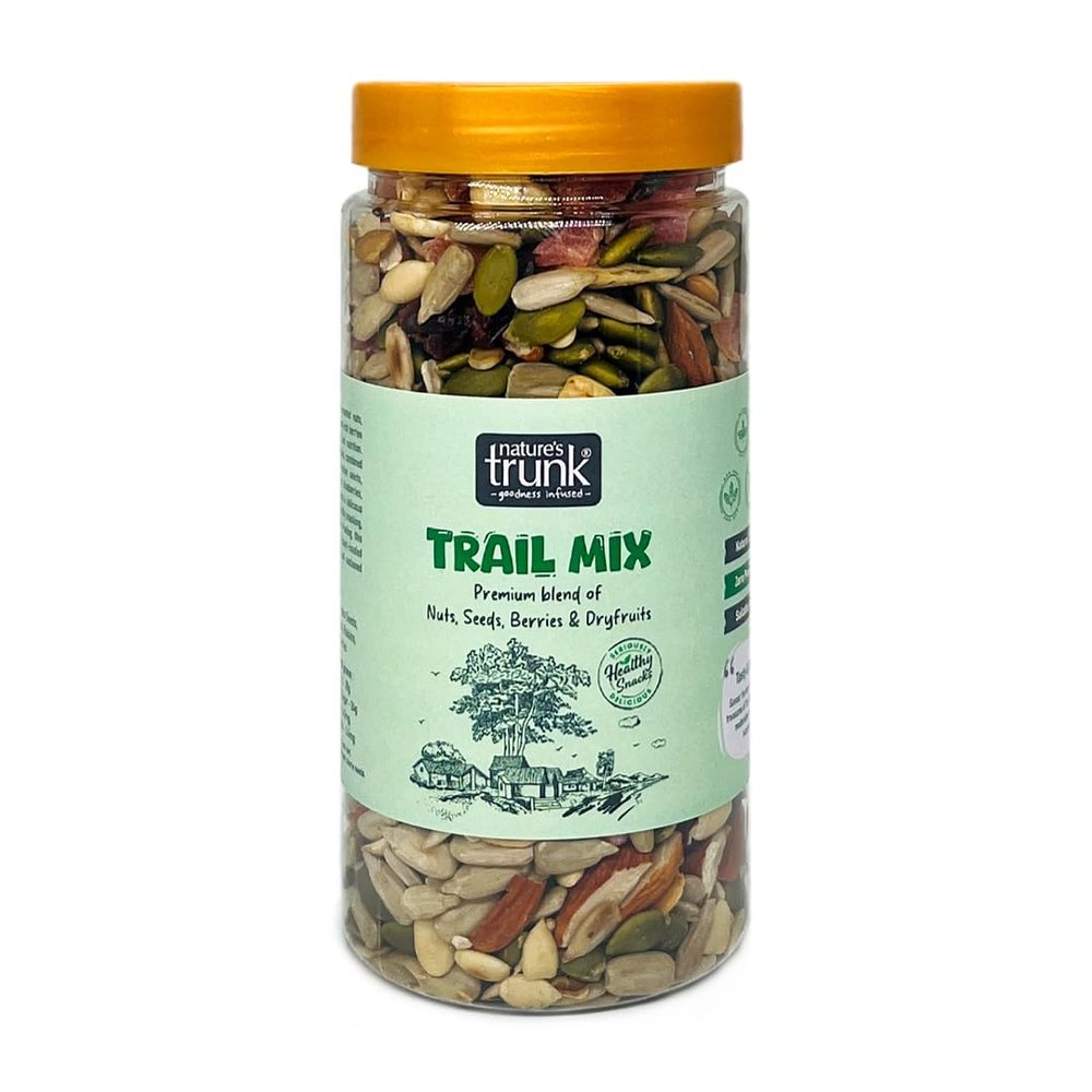 Nature's Trunk Trail Mix | Premium Nut & Seed Blend | Almonds, Cashews, Pistachios, Pumpkin & Watermelon Seeds | Rich in Protein & Fiber | No Preservatives | With Healthy Khus Khus (Kash Kash) (250g)