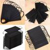 Disposable Face Masks, 3-Ply, Pack of 100, with Nose Clip and Elastic Ear Loops for Adults (Black) view 2