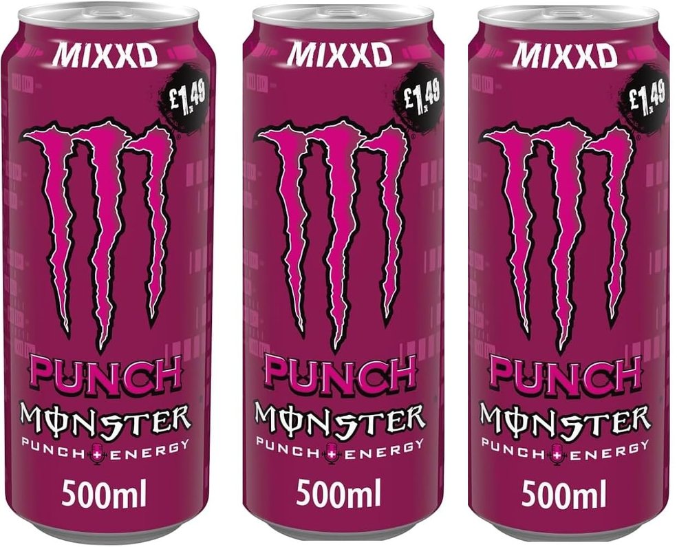 DECADENT FOODS Monster MIXXD Punch Energy Drink, MIXXD Flavor, 500ml Can, X Pack Of 3 Carbonated Beverage (From USA)