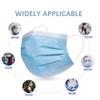 Glovery 3-Ply Disposable Face Masks Non-Woven, Breathable, Soft Ear Loops, Adjustable Nose Clip Protective Mask for Daily Use, Travel, School, Office (500, Blue) view 4