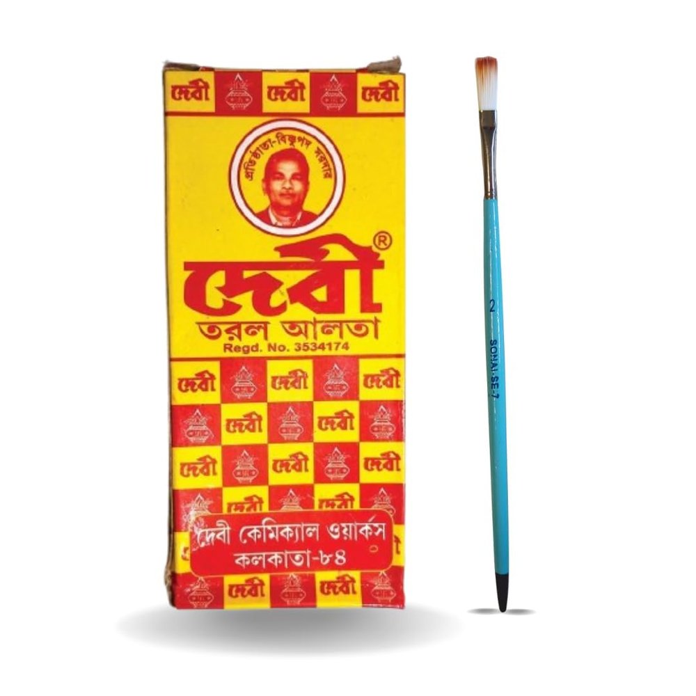 Authentic Alta Red Liquid 100ml 2pc with brush applicator | Smudge-Proof & Long-Lasting Formula | Alta for Hands and Feet | Essential for Classical Bharatanatyam | Skin-Friendly & Daily use Aalta