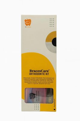 FG Orallend Braces Care Orthodontic Kit for Daily Oral Hygiene, Complete Braces Cleaning Set with Soft Brushes, Ortho Wax, Interdental Tools, Storage Case, Dental Mirror, Flosser and Accessories (Pack of 1)