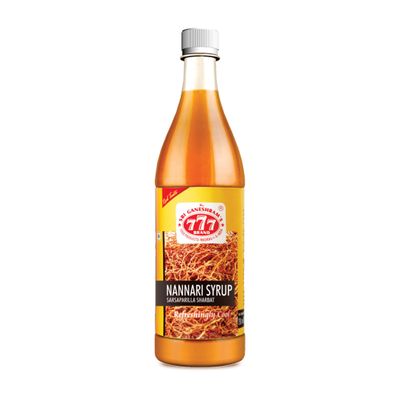 777 Nannari Sharbat Original (Pack of 2, 700ml) - Refreshing Sarsaparilla Syrup & Body Cooling Drink | Authentic Nannari Roots Juice Total 1.4 Litres