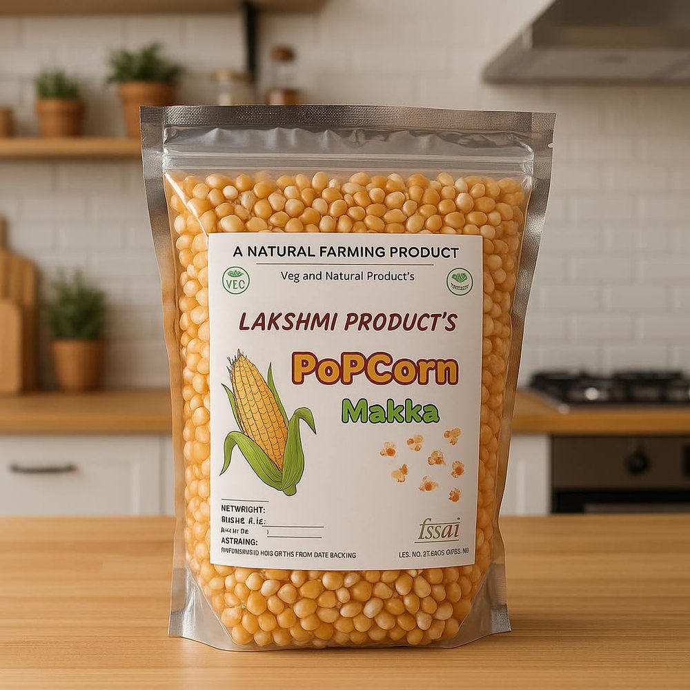 LAKSHMI PopCorn Maize/Corn Kernel's For Popping (250 Gram) Veg and Natural Farming, Gluten Free, High in Fiber, Chemical Free Maize (250 Gram's)