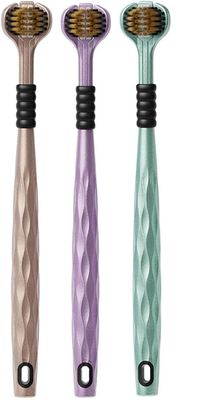 3 Sided Ultra Soft Toothbrush | Instant & Deep 360 Cleaning | Sensitive Teeth | Healthier Gums | Eco-Friendly & Gentle on Gums (pack of 2, Multicolour)