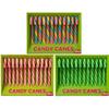 Christmas Candy Canes By COUGAR Trio Pack | Rainbow, Mixed Fruit & Peppermint Flavours | 36pcs Total (3 Boxes of 12) | Fun Colourful Christmas Candy for Decorations, Snacking, Party Favors, Hot Chocolate Topping & Holiday Gifting | Individually Wrap view 1