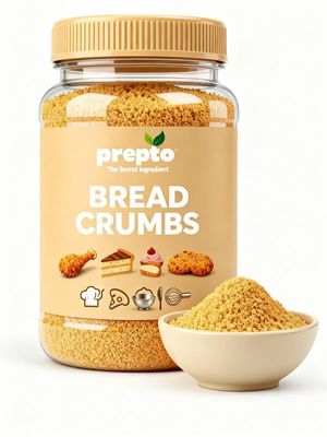 PREPTO Panko Bread Crumbs 1 Kg | Light & Crispy Japanese Style Coating | Bigger Slivers & Less Oil Absorption | Ideal for Frying, Baking, Cutlets, Veggies & Cheese Sticks | Ingredients Made Simple