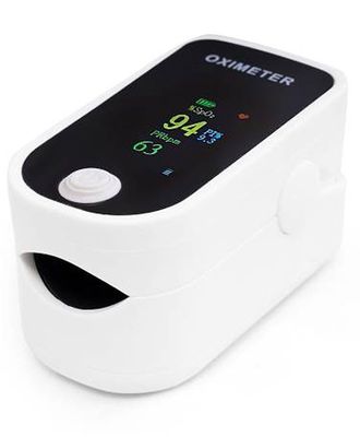 Vinon Licht Digital Pulse Oximeter, Fingertip Blood Oxygen Saturation Monitor with OLED Display, SpO2 and Heart Rate Measurement Device, White and Black