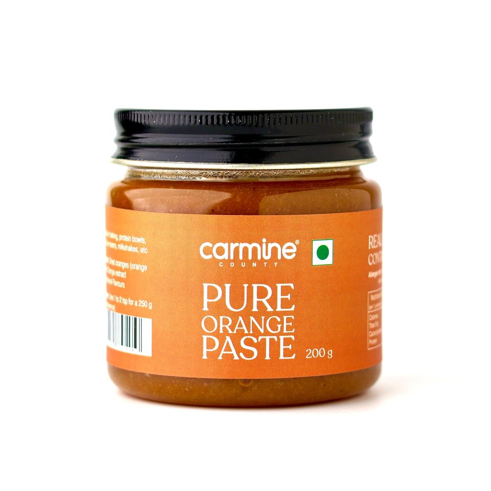Carmine County Pure Orange Paste 200 g, No Artificial Flavours, No Added Colors, No Preservatives
