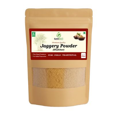 EarthKind Premium Natural Jaggery Powder | Pure & Unrefined | Chemical-Free, Mineral-Rich Powder Jaggery (450 g)