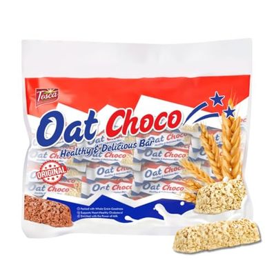 Tosca Oat Choco - Delicious Cereal & Milk Chocolate Bars | Crunchy Oat & Chocolate Bar | Healthy Oat Bar Chocolate for Kids & Adults | Perfect Nutritious Snack & Gifting Option (40 Units in a pouch)