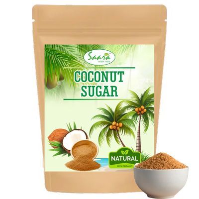 Saara Herbal Fresh Organic Coconut Sugar | Traditional Palm Sugar | 500g Pack Thengai Sarkkarai