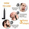 Beard Filling Pen Kit, Barber Styling Beard Colour Filler Pencil with Brush, Waterproof, Sweat Proof, Sharp Beard Lines Long-Lasting Durable Pencil for Men Beard, Moustache, Eyebrows,Eyebrows (Black) view 2
