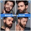 Beard Filling Pen Kit, Barber Styling Beard Colour Filler Pencil with Brush, Waterproof, Sweat Proof, Sharp Beard Lines Long-Lasting Durable Pencil for Men Beard, Moustache, Eyebrows,Eyebrows (Black) view 4
