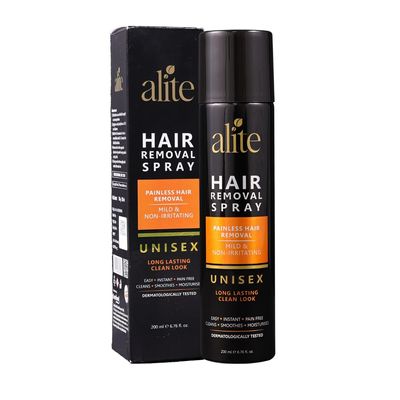Alite Hair Removal Spray for Men & Women | Painless & Irritation Free Body Hair Removal Spray for Chest, Arms, Underarms, Bikini Line & Legs 200 ml