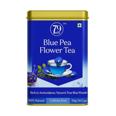 79 Degree Wellness Tea I Premium Blend in Tinbox (50 Gm, Blue Pea Tea (FBA))