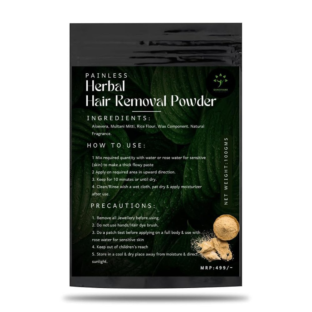 Chocolate Wax 100g For Hair & Tan Removal | For Arms, Legs and Full body |Natural Herbal Aloe Vera Hair Removal Powder, Painless, 100g