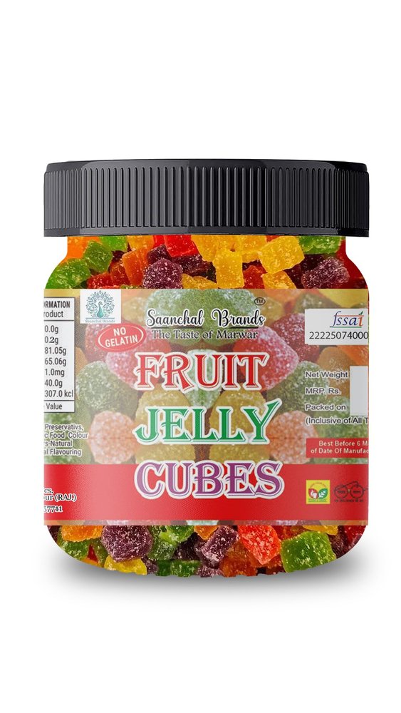 Saanchal Brands Fruit Jelly Cubes Soft & Juicy Fruit Candy | Delicious Fruity Chew Treats for Kids & Adults (400gm)