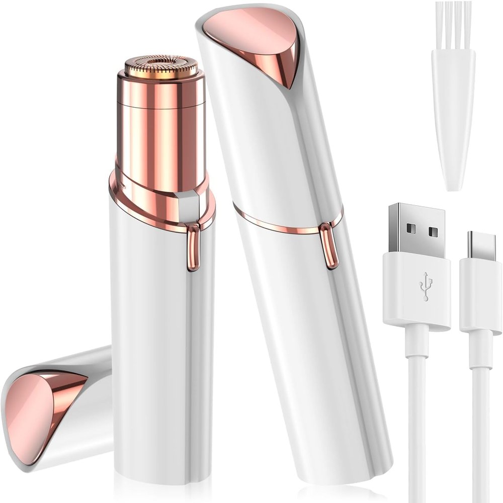 11 Ismael Portable Painless Facial Hair Trimmer Hair Removal Machine for Women  USB Rechargeable with LED Light (1Pcs) (White)