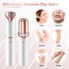 11 Ismael Portable Painless Facial Hair Trimmer Hair Removal Machine for Women  USB Rechargeable with LED Light (1Pcs) (White) view 3